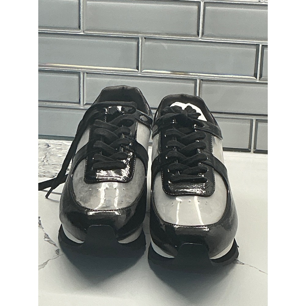 Jessica Rich Transparent Sneaker Black‎ Womens Size 8 Platform Shoes